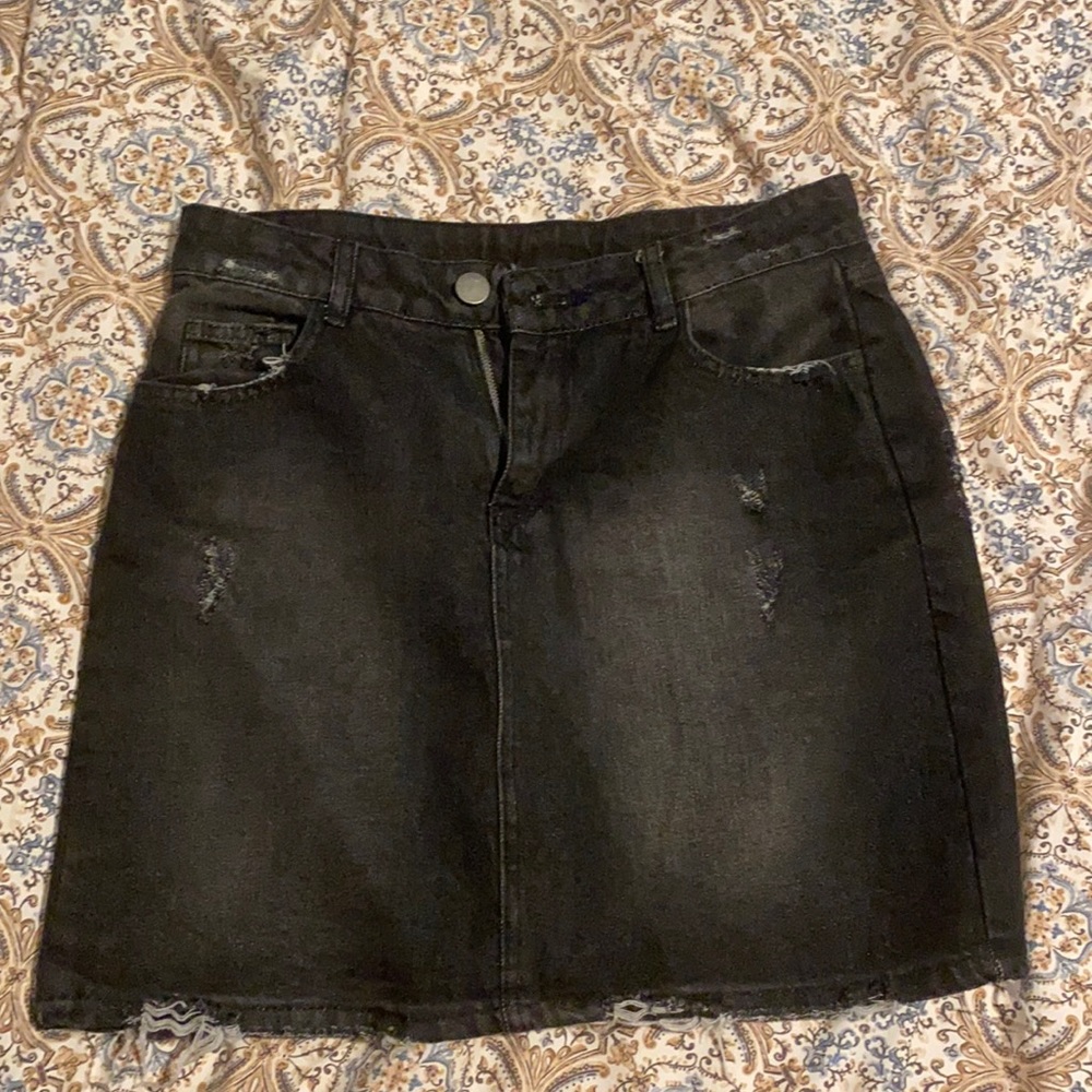 Black Denim skirt